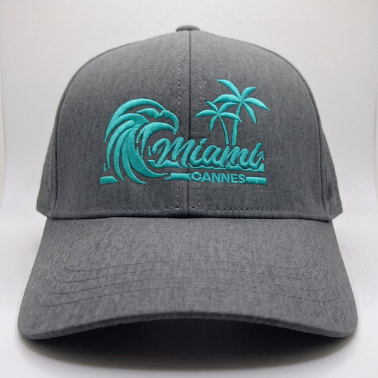 *Limited Edition* Miami Hat, Dark Gray with Teal